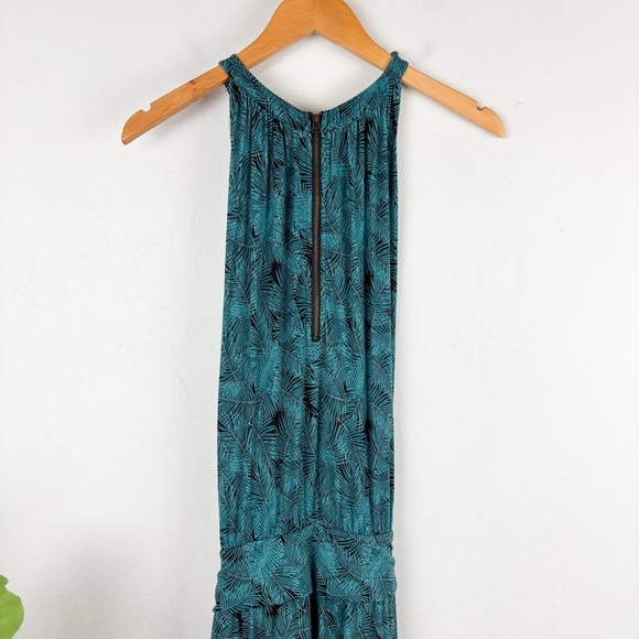 Soft Surroundings Tropical Print Wide Leg Tie Waist Jumpsuit Sz S - Picture 5 of 9